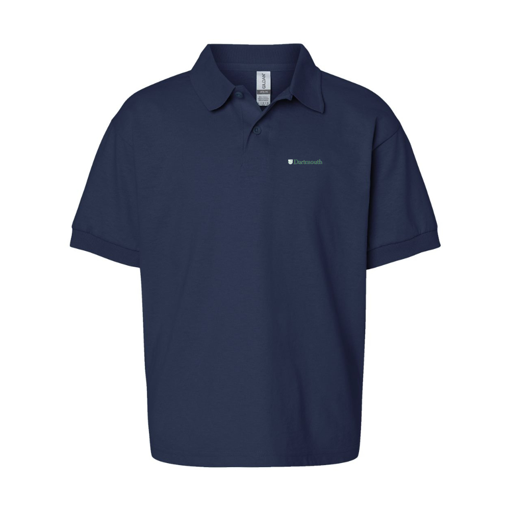 Youth Dartmouth College Gildan Dry Blend Jersey Polo