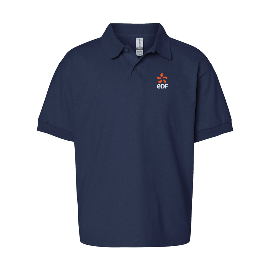 Youth Edf Gildan Dry Blend Jersey Polo