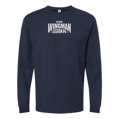 Men's Wingman  Logo Cotton Long Sleeve T-Shirt