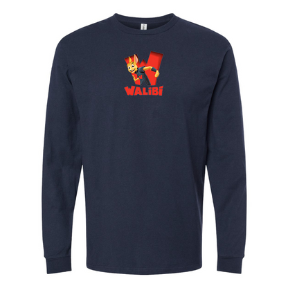 Men's Walibi Logo Cotton Long Sleeve T-Shirt