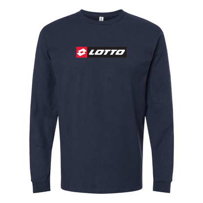 Men's Lotto Logo Cotton Long Sleeve T-Shirt