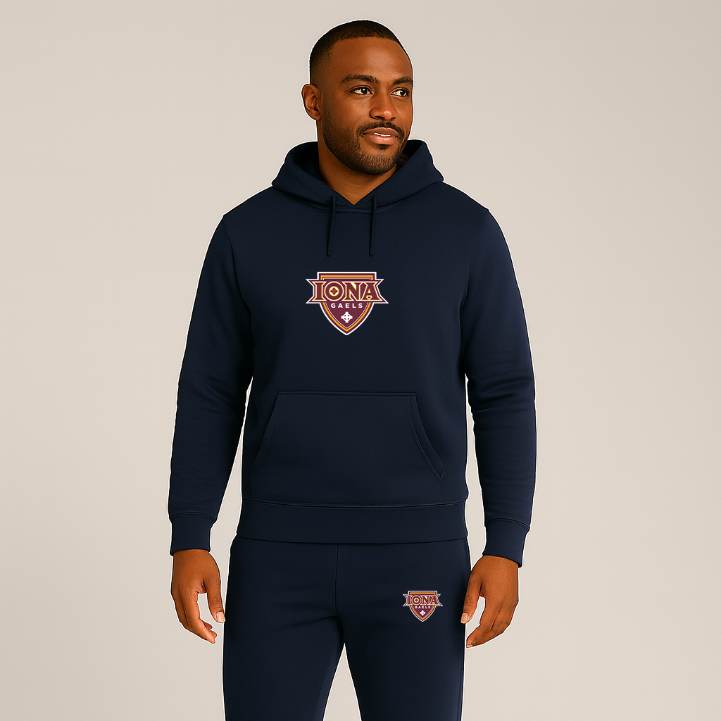 Men's Iona Gaels Logo Hoodie Joggers Set