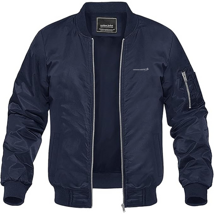 Men's Lockheed Martin  Logo Lightweight Bomber Jacket Windbreaker Softshell Varsity Jacket Coat