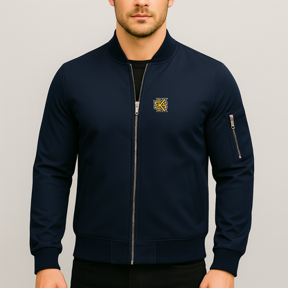 Men's Kennesaw State Owls Logo Lightweight Bomber Jacket Windbreaker Softshell Varsity Jacket Coat