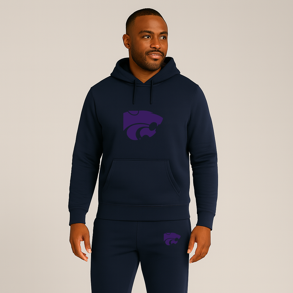 Men's Kansas State Wildcats Logo Hoodie Joggers Set