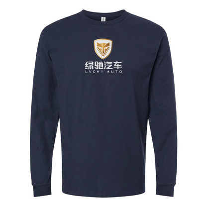 Men's Lvchi Logo Cotton Long Sleeve T-Shirt