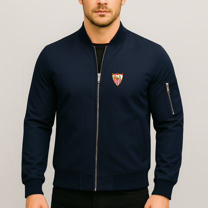 Men's Sevilla FC Lightweight Bomber Jacket - Navy