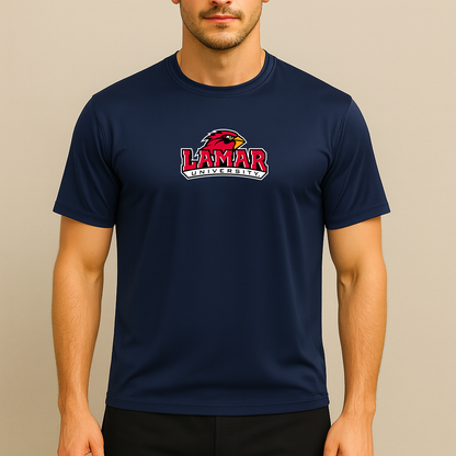 Men's Lamar Cardinals Logo Polyester T-Shirt