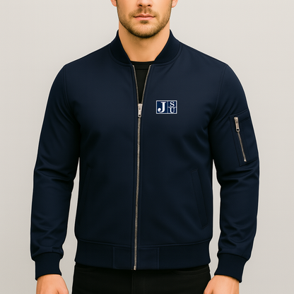Men's Jackson State Tigers Logo Lightweight Bomber Jacket Windbreaker Softshell Varsity Jacket Coat
