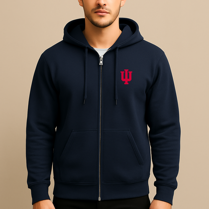 Men's Indiana Hoosiers Logo Zipper Hoodie