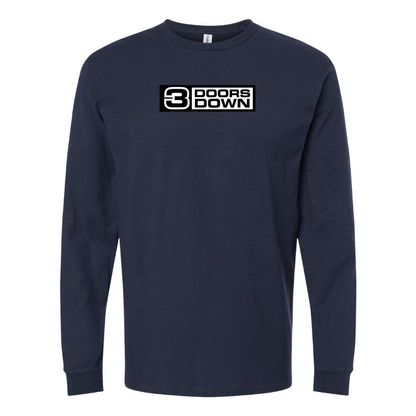 Men's 3 Doors Down Logo Cotton Long Sleeve T-Shirt