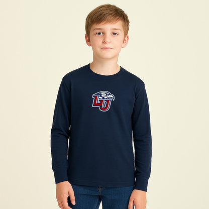 Youth Liberty Flames Logo Cotton Long Sleeve T-Shirt