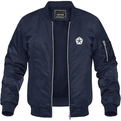 Men's Sunbeam Logo Lightweight Bomber Jacket Windbreaker Softshell Varsity Jacket Coat