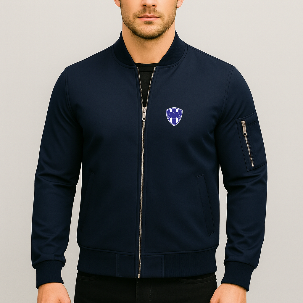 Men's Monterrey FC Lightweight Bomber Jacket - Navy
