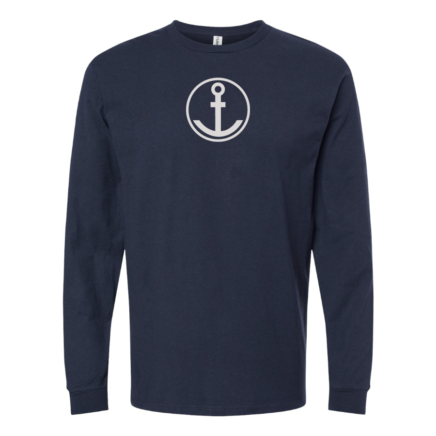 Men's Anker Logo Cotton Long Sleeve T-Shirt