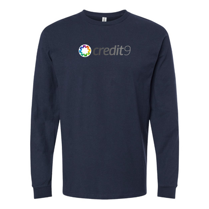 Men's Сredit9 Logo Cotton Long Sleeve T-Shirt