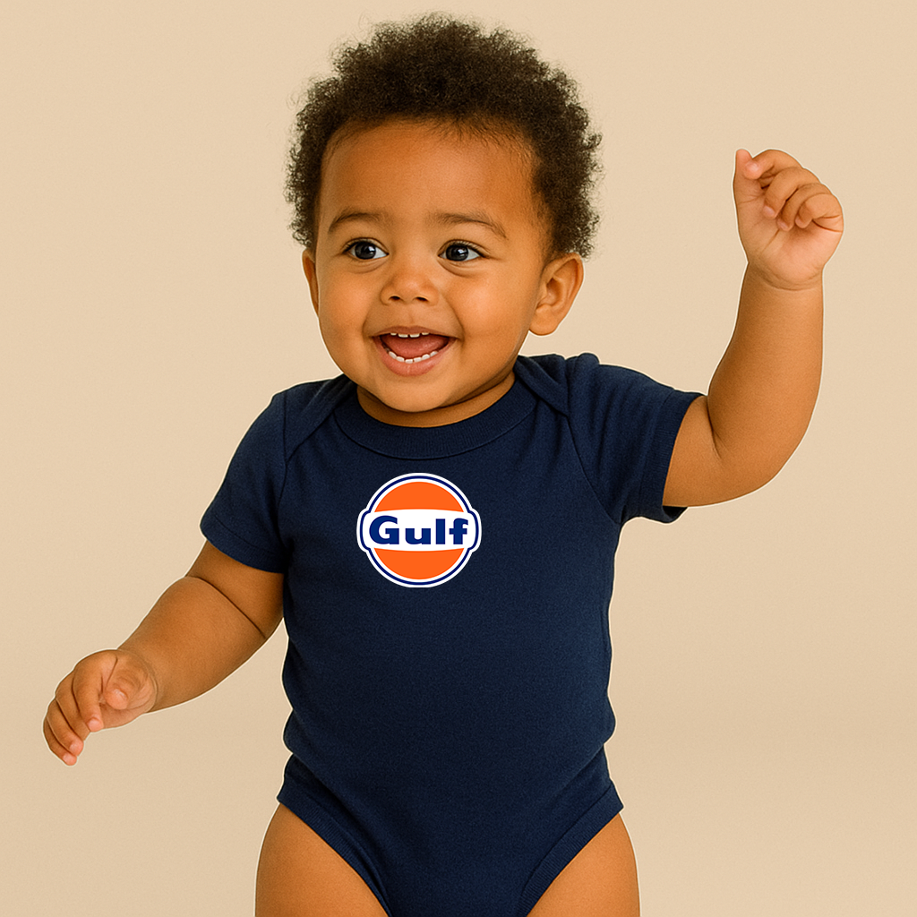 Gulf Oil Logo Baby Romper Onesie