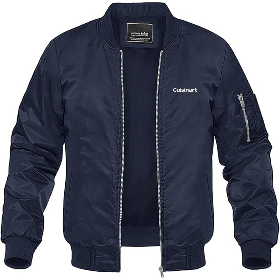 Men's Cuisinart Logo Lightweight Bomber Jacket Windbreaker Softshell Varsity Jacket Coat