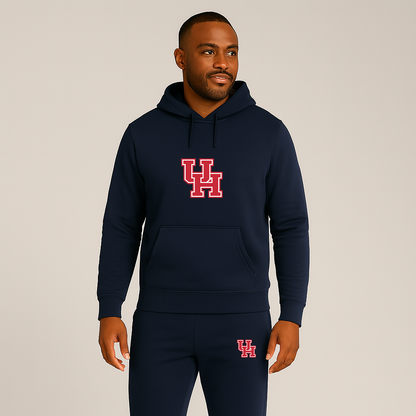 Men's Houston Cougars Logo Hoodie Joggers Set
