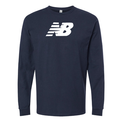 Men's New Balance Logo  Cotton Long Sleeve T-Shirt