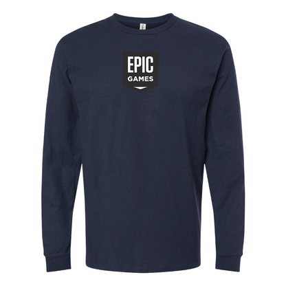 Men's Epic Games Logo Cotton Long Sleeve T-Shirt
