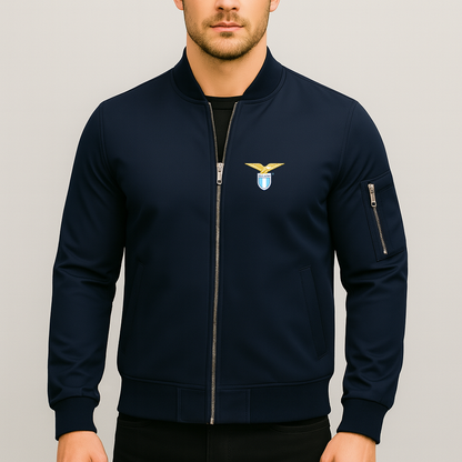 Men's Lazio FC Lightweight Bomber Jacket - Navy