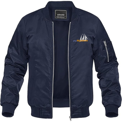 Men's phpMyAdmin Logo Lightweight Bomber Jacket Windbreaker Softshell Varsity Jacket Coat (Copy)