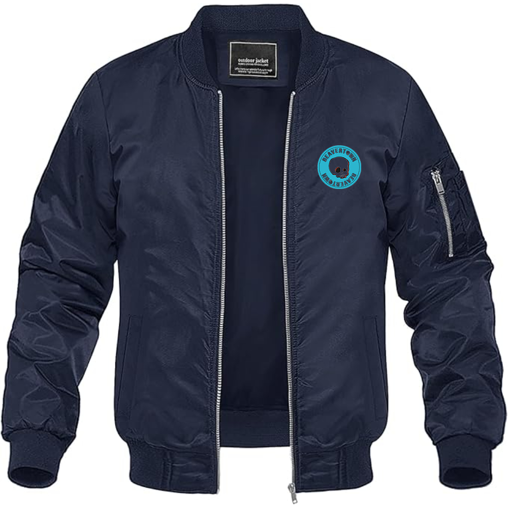 Men's Beavertown Brewery Logo Lightweight Bomber Jacket Windbreaker Softshell Varsity Jacket Coat