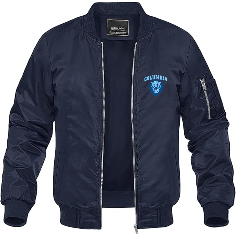 Men's  Columbia Lions Lightweight Bomber Jacket Windbreaker Softshell Varsity Jacket Coat