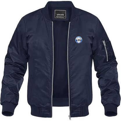 Men's Melkus Logo Lightweight Bomber Jacket Windbreaker Softshell Varsity Jacket Coat