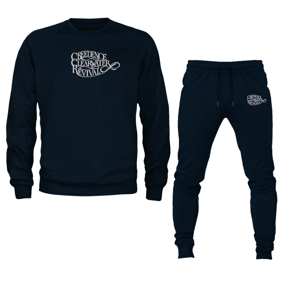 Men's Creedence Clearwater Revival Crewneck Sweatshirt Joggers Suit