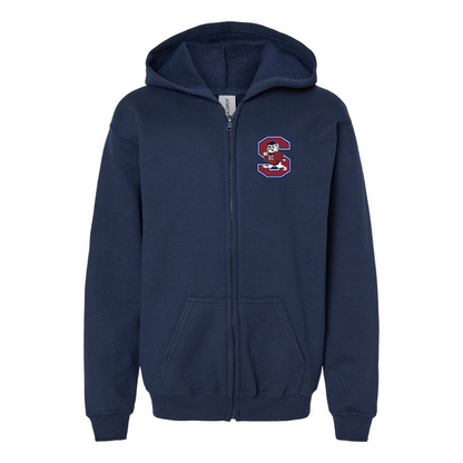Gildan Heavy Blend Youth South Carolina State Bulldogs Logo Full Zip Hooded Sweatshirt