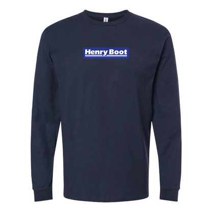 Men's Henry Boot Logo Cotton Long Sleeve T-Shirt
