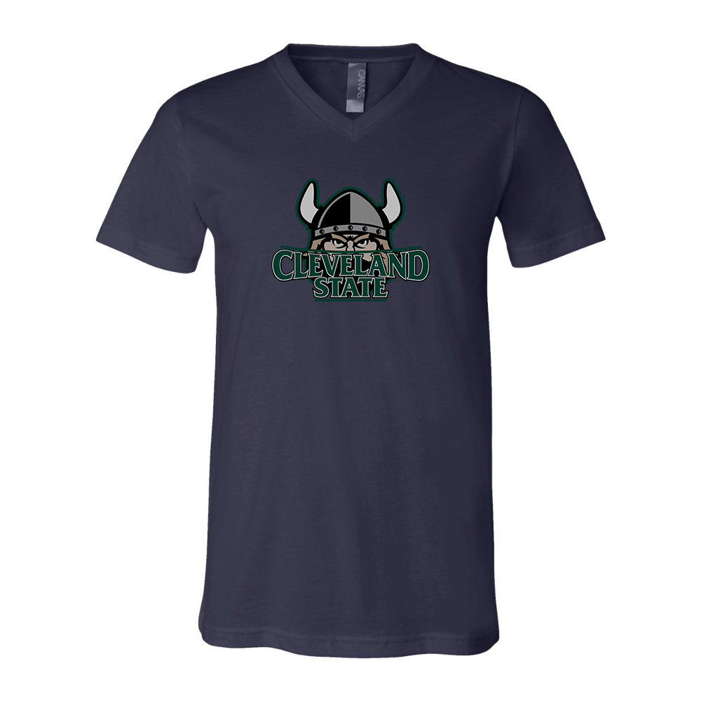 Cleveland State Vikings  BELLA  CANVAS - Jersey V-Neck T-Shirt
