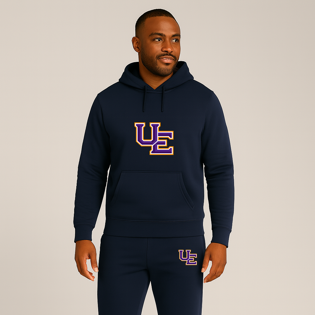 Men's Evansville Purple Aces Logo Hoodie Joggers Set