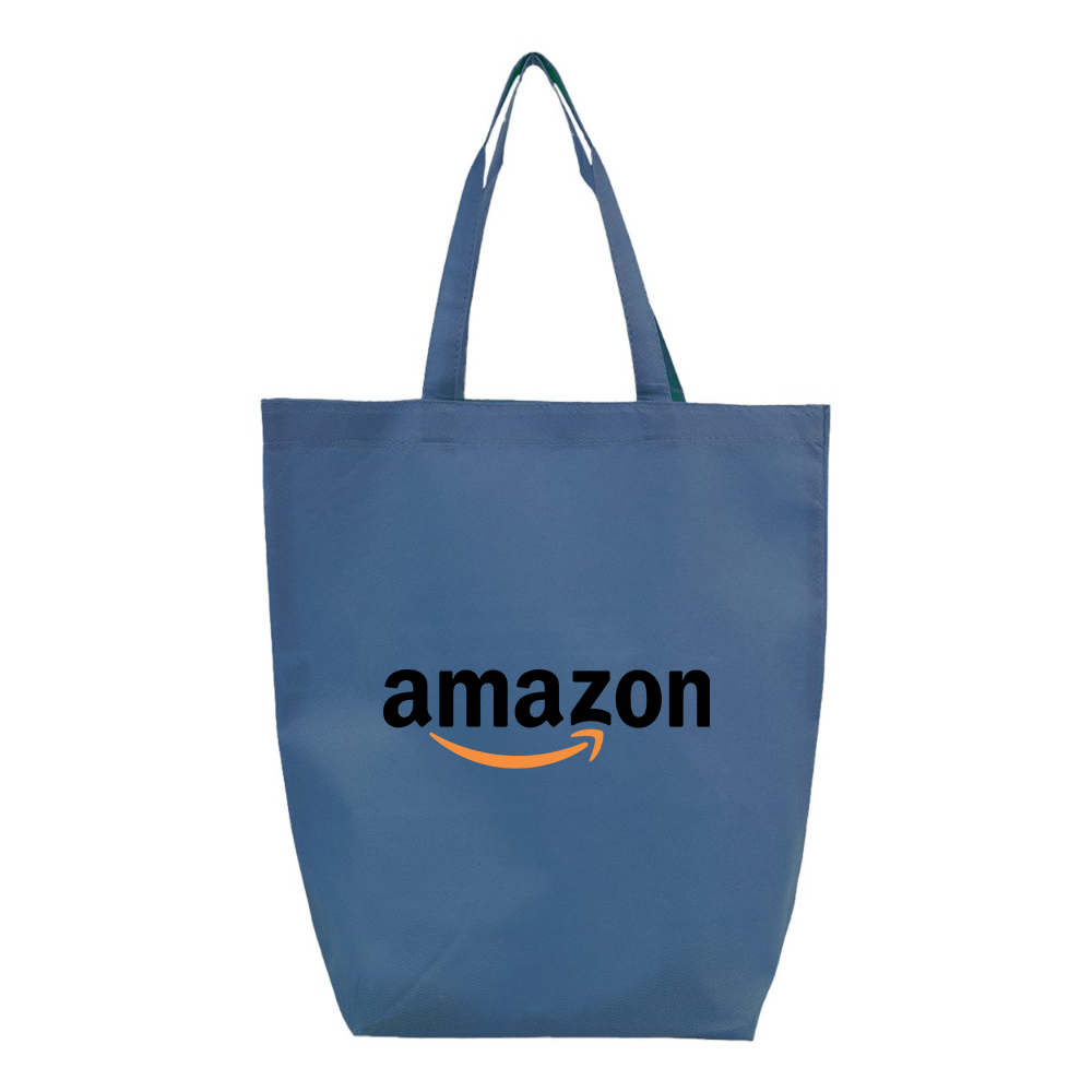 Amazon Logo Q-Tees Non-Woven Gusset Bottom Tote