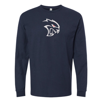Men's Dodge Hellcat Logo Cotton Long Sleeve T-Shirt