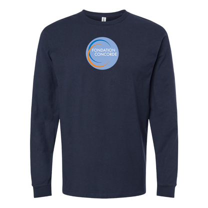 Men's Fondation Concorde Logo Cotton Long Sleeve T-Shirt