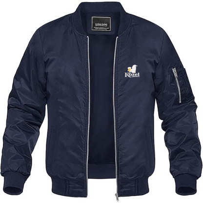 Men's Velkopopovicky Kozel Logo Lightweight Bomber Jacket Windbreaker Softshell Varsity Jacket Coat