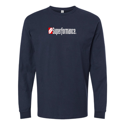 Men's Superformance Logo Cotton Long Sleeve T-Shirt