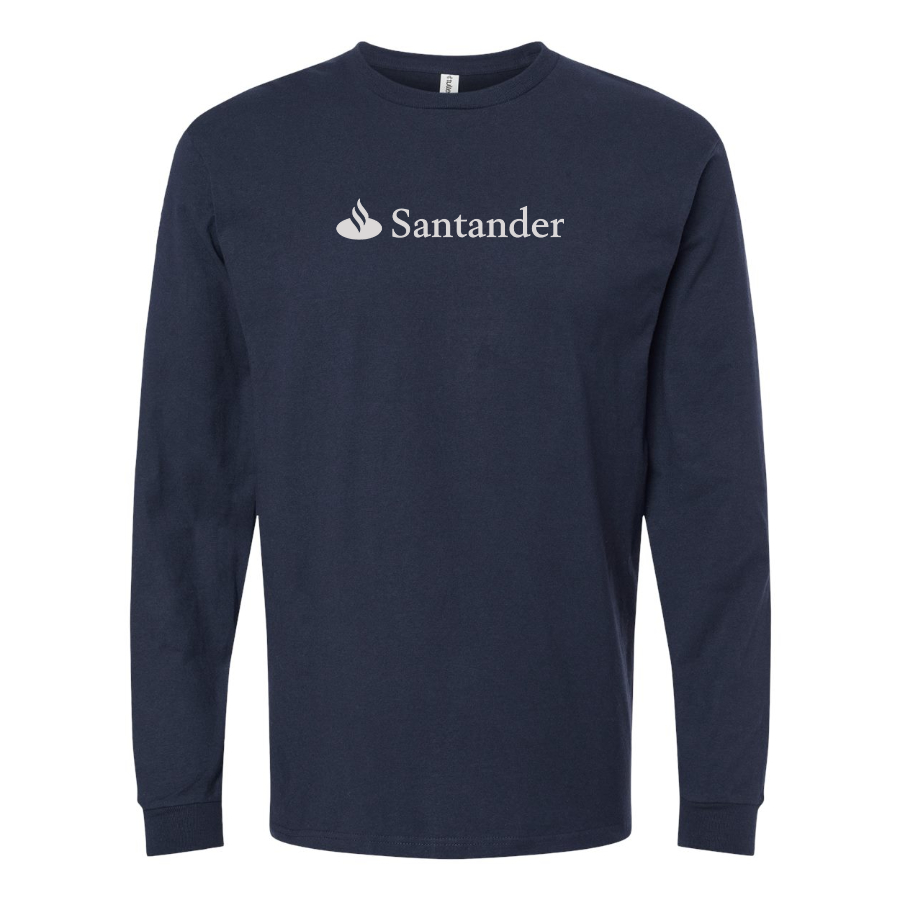 Men's Santander Logo Cotton Long Sleeve T-Shirt