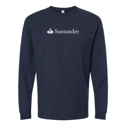 Men's Santander Logo Cotton Long Sleeve T-Shirt
