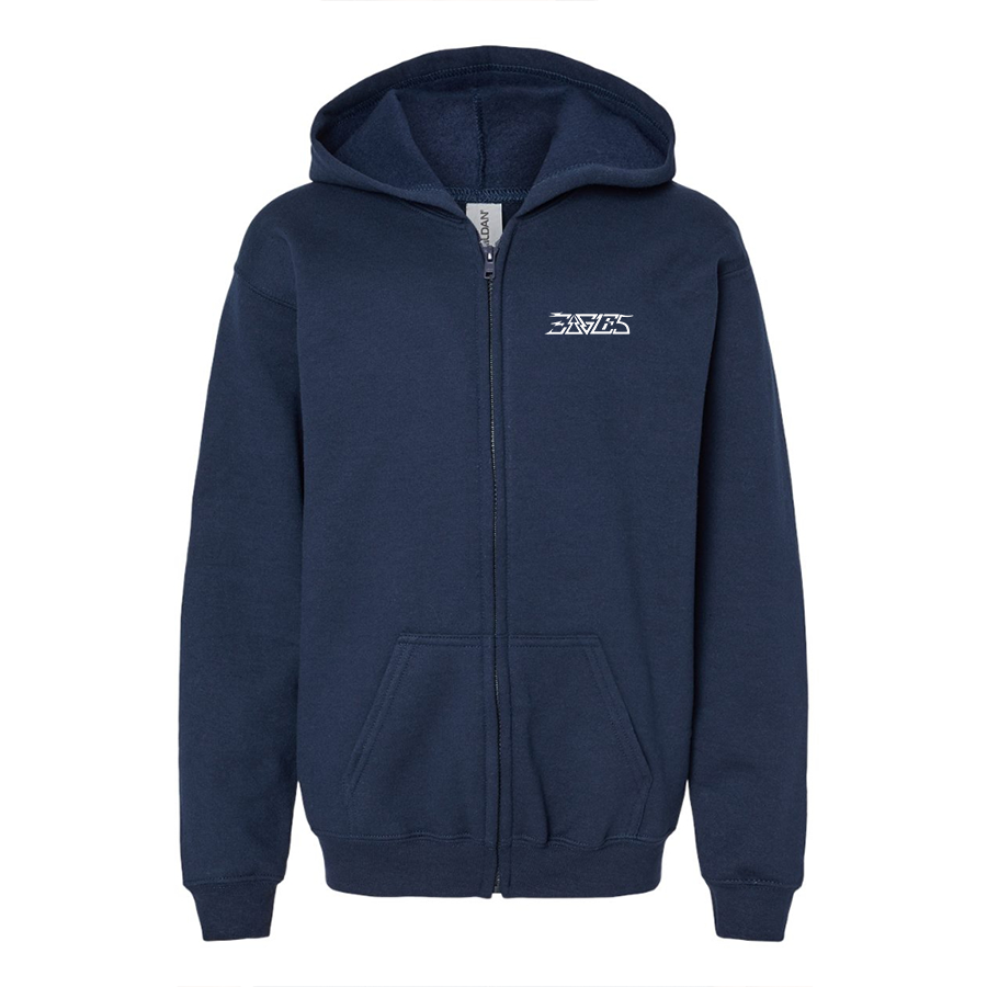 Youth Eagles Gildan Heavy Blend Full Zip Hooded Sweatshirt