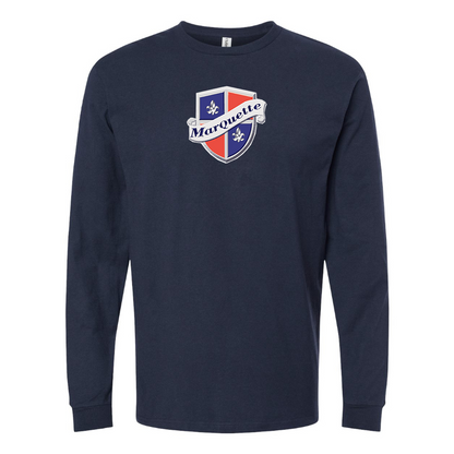 Men's Marquette Logo Cotton Long Sleeve T-Shirt