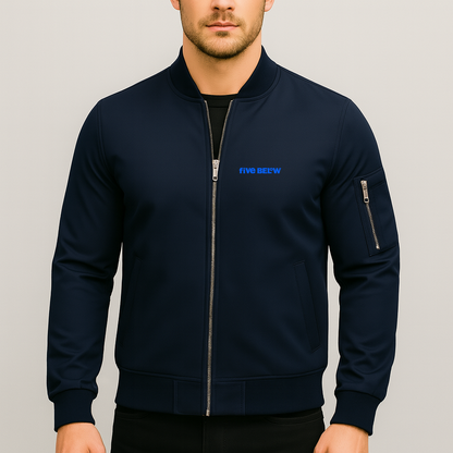 Men's Five Below Logo Lightweight Bomber Jacket Windbreaker Softshell Varsity Jacket Coat