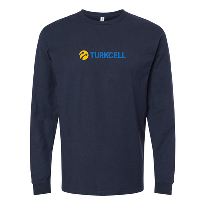 Men's TurkCell Logo Cotton Long Sleeve T-Shirt