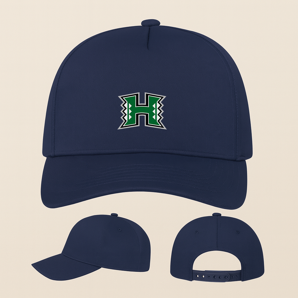 Hawaii Warriors Logo Five Panel Twill Snapback Cap