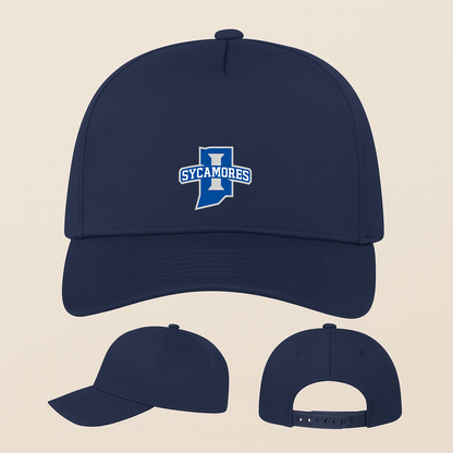 Indiana State Sycamores Logo Five Panel Twill Snapback Cap