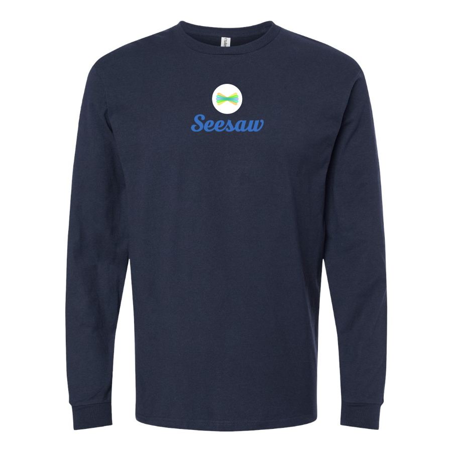 Men's Seesaw Logo Cotton Long Sleeve T-Shirt