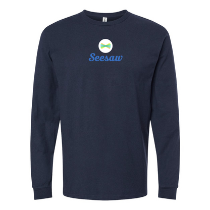 Men's Seesaw Logo Cotton Long Sleeve T-Shirt